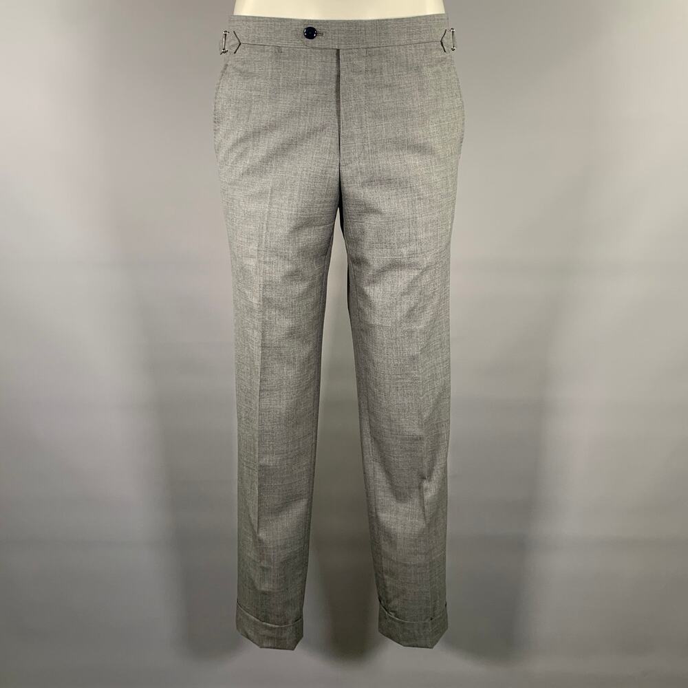 ATELIER MUNRO Size 32 Grey Wool Slim Fit Dress Pants